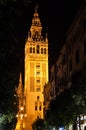Giralda tower in Seville cathedral Royalty Free Stock Photo
