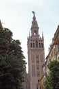 The Giralda tower in Seville, Spain vertical