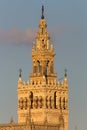 Giralde tower shining during sunset