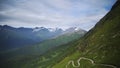 A panned breathtaking view of the Chugach Mountain Range in Girdwood, Alaska