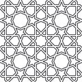 Girih seamless pattern. Authentic arabian pattern style. Girih pattern. Geometric arabian abstract background. Vector Illustration