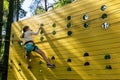 Girl in adventure park Royalty Free Stock Photo