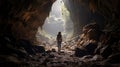 Afro-caribbean Inspired Woman Embarks On A Mysterious Cave Adventure