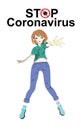 girl against coronavirus