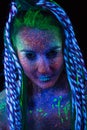 Ultraviolet make-up Royalty Free Stock Photo