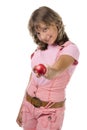 Girl with apple Royalty Free Stock Photo