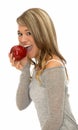 Girl with apple Royalty Free Stock Photo