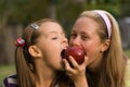 Girl with apple