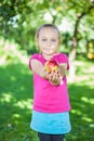 Girl with apple