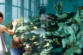 Girl Aquarium Exploration Royalty Free Stock Photo