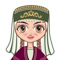 The girl in the Armenian national clothes