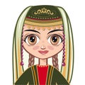 The girl in the Armenian national clothes. Portrait, avatar
