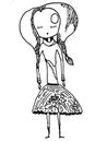 Girl art doodle Royalty Free Stock Photo