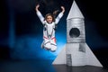 Girl in astronaut costume