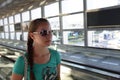 Girl in Athens airport