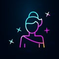 Girl avatar nolan icon. Simple thin line, outline vector of avatar icons for ui and ux, website or mobile application Royalty Free Stock Photo