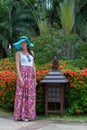 A woman in Sanya, Hainan, China. Royalty Free Stock Photo