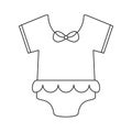 Girl baby cloth in black and white