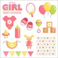 It is a girl baby shower set