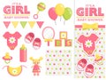 It is a girl baby shower set