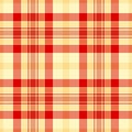 Girl background plaid texture, sparse fabric pattern tartan. Retro vector check textile seamless in light and amber colors