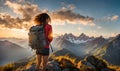 Girl standing at a scenic overlook capturing the essence of a solo traveler