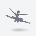 Girl Ballet Dancer High Jump