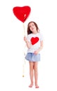 Girl with a balloon Royalty Free Stock Photo