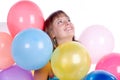 Girl with balloons