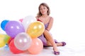 Girl with balloons Royalty Free Stock Photo