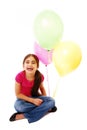 Girl with balloons