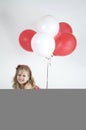 Girl with Balloons Royalty Free Stock Photo