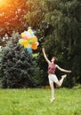 girl with balloons Royalty Free Stock Photo