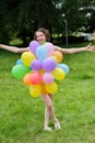 girl with balloons Royalty Free Stock Photo