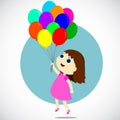 Girl with balloons