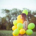 Girl with baloons