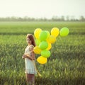 Girl with baloons