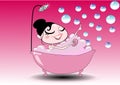 Girl in the bath tub Royalty Free Stock Photo