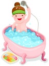 Girl in the bath tub Royalty Free Stock Photo