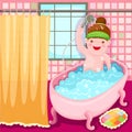 Girl in the bath tub