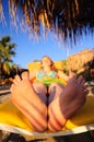 The girl on a beach Royalty Free Stock Photo