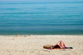 Girl at the beach Royalty Free Stock Photo