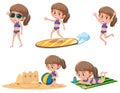 Girl with beach activity