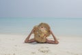 The girl on the beach Royalty Free Stock Photo