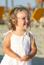 Girl at beach in the sea