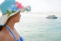 Girl on the beach at Similan Island, Thailand Royalty Free Stock Photo