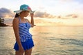 Girl on the beach at Similan Island, Thailand Royalty Free Stock Photo