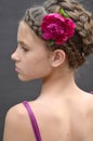 The girl in a beautiful hairstyle Royalty Free Stock Photo