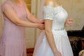 Girl in a beautiful lace dress. bride and boyfriend, two beautiful young girls Royalty Free Stock Photo