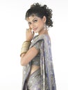 Girl with beautiful sari Royalty Free Stock Photo